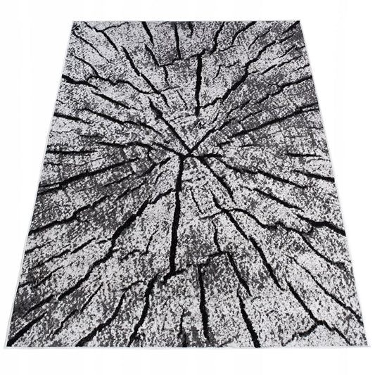 Kilimas 160x220 pilkas svetainei, medžio kamieno gamtos 3D efektas, loft, Deluxe Tree