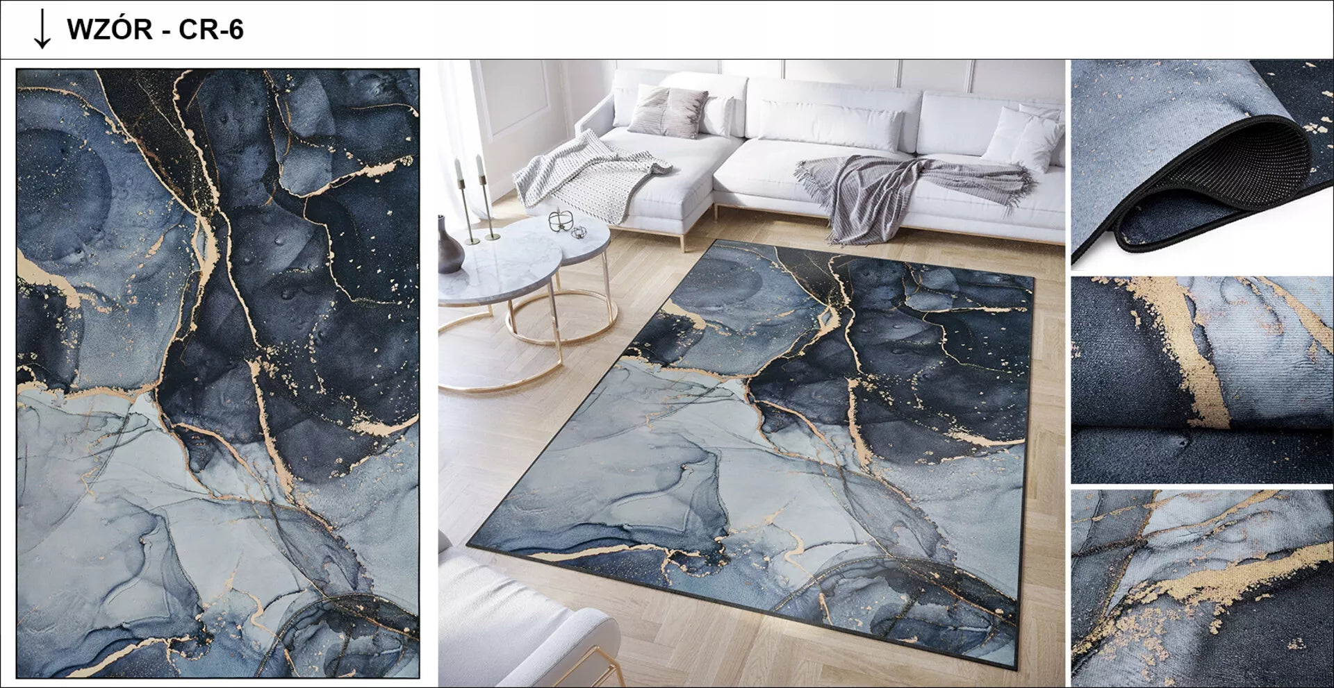 Kilimas CRYSTAL 180x250 Modernus Tradicinis Madingas Neslystantis Spausdintas