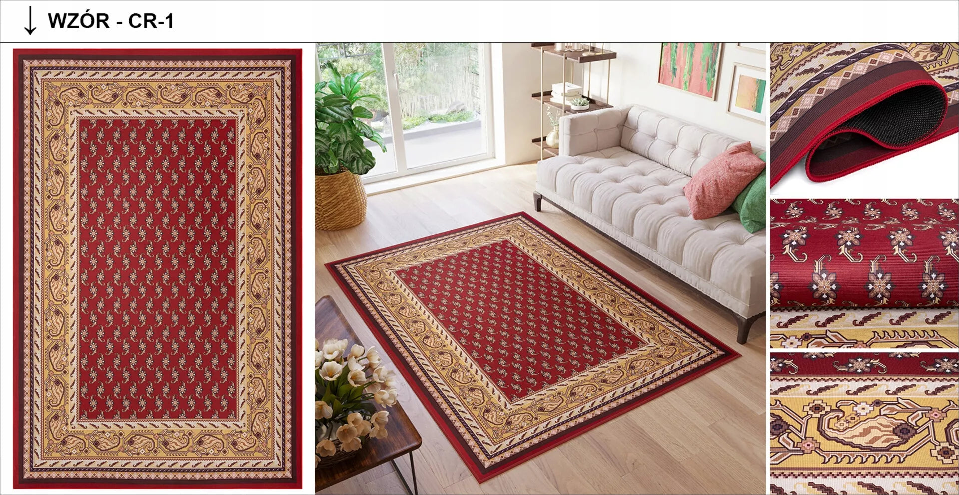 Kilimas CRYSTAL 180x250 Modernus Tradicinis Madingas Neslystantis Spausdintas