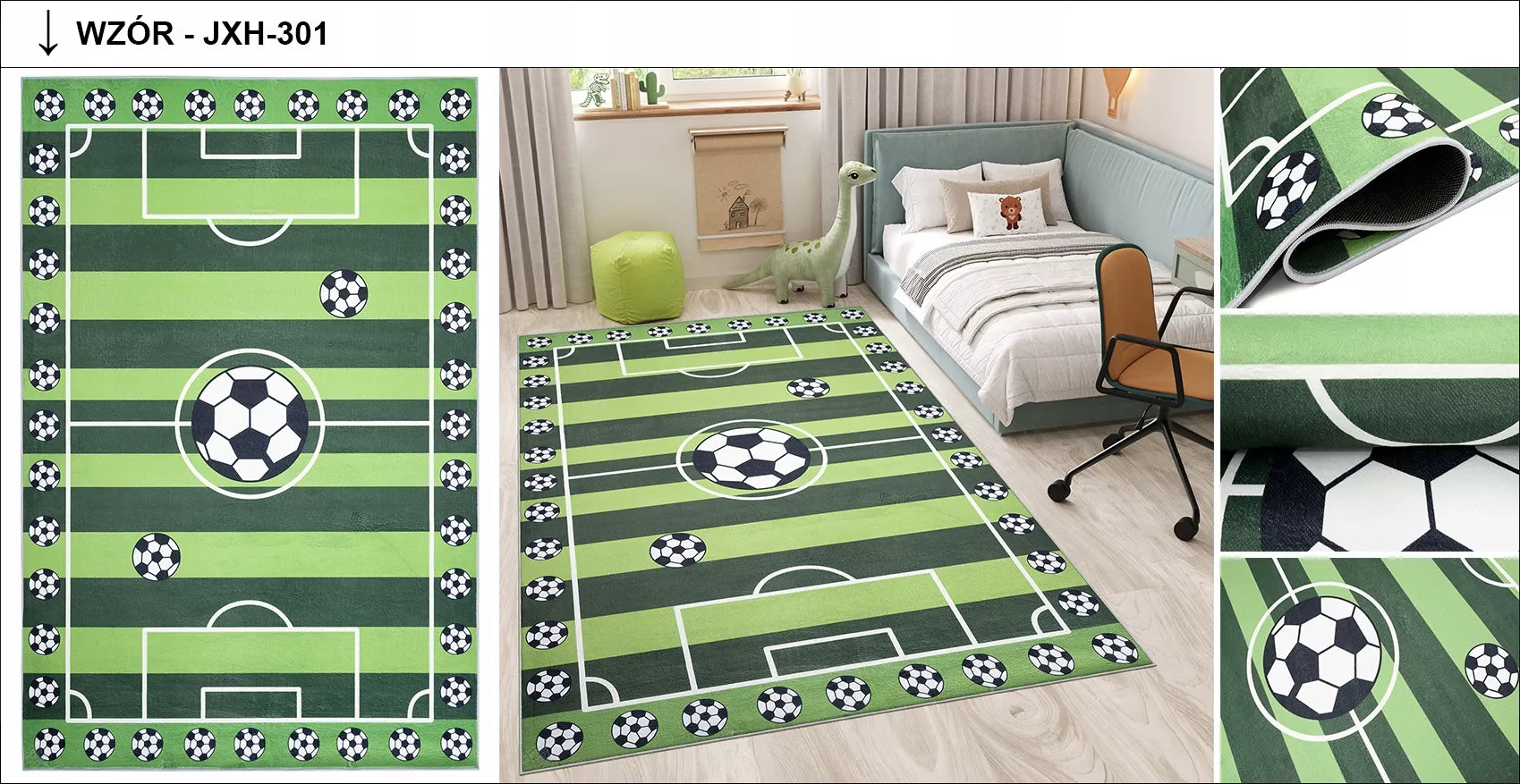 Kilimas FLANNEL 200x300 Spausdintas Vaikams Neslidus Madingas Žaidimams