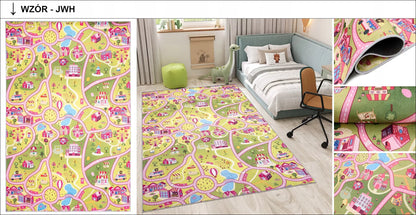 Kilimas FLANNEL 200x300 Spausdintas Vaikams Neslidus Madingas Žaidimams