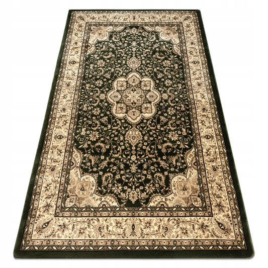 Kilimas KLASIKINIS TRADICINIS ROZETĖ RĖMAS GĖLĖS ROYAL žalias 200x400 cm