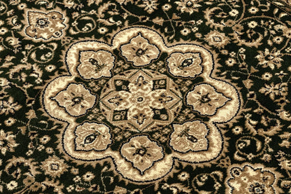Kilimas KLASIKINIS TRADICINIS ROZETĖ RĖMAS GĖLĖS ROYAL žalias 200x400 cm