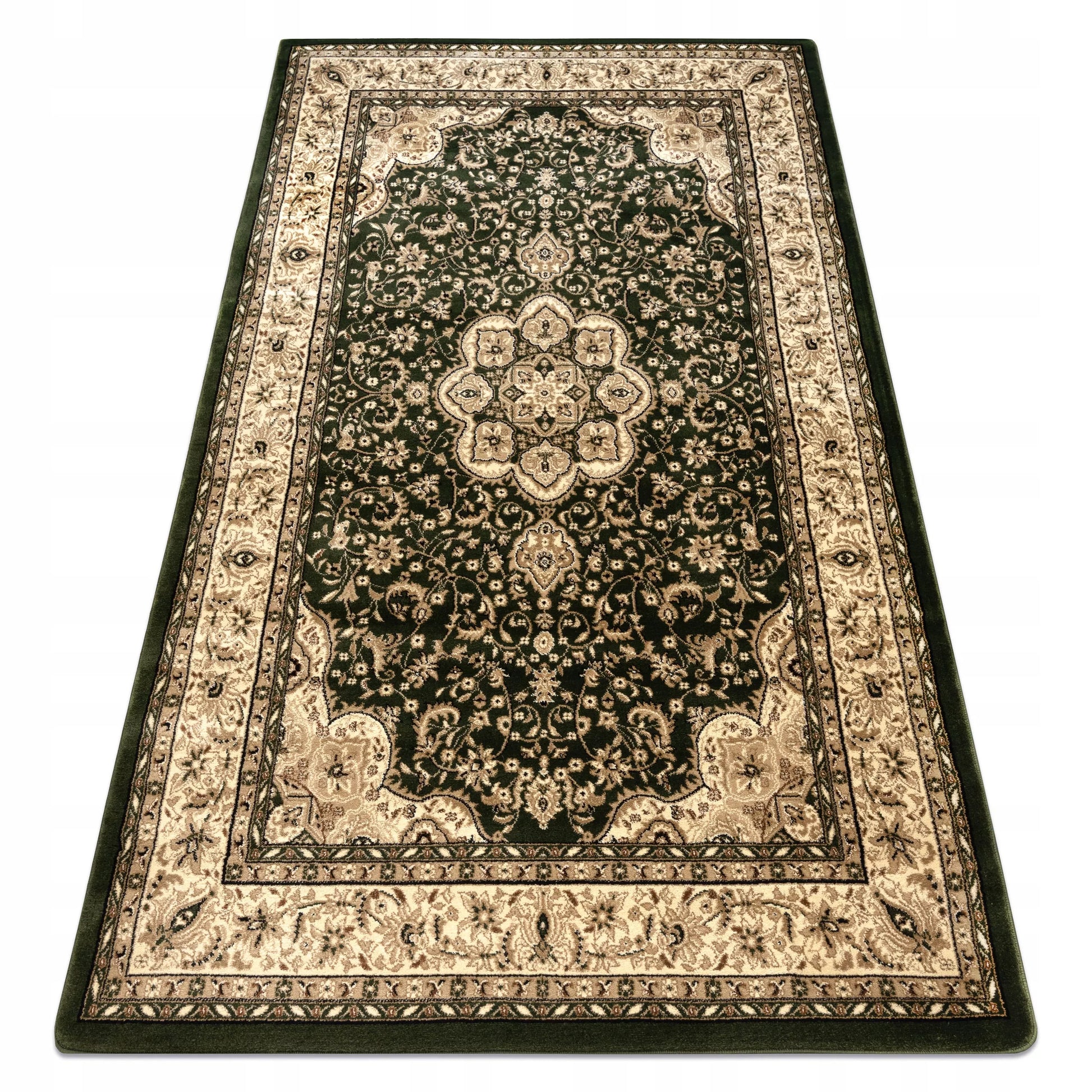 Kilimas KLASIKINIS TRADICINIS ROZETĖ RĖMAS GĖLĖS ROYAL žalias 200x400 cm