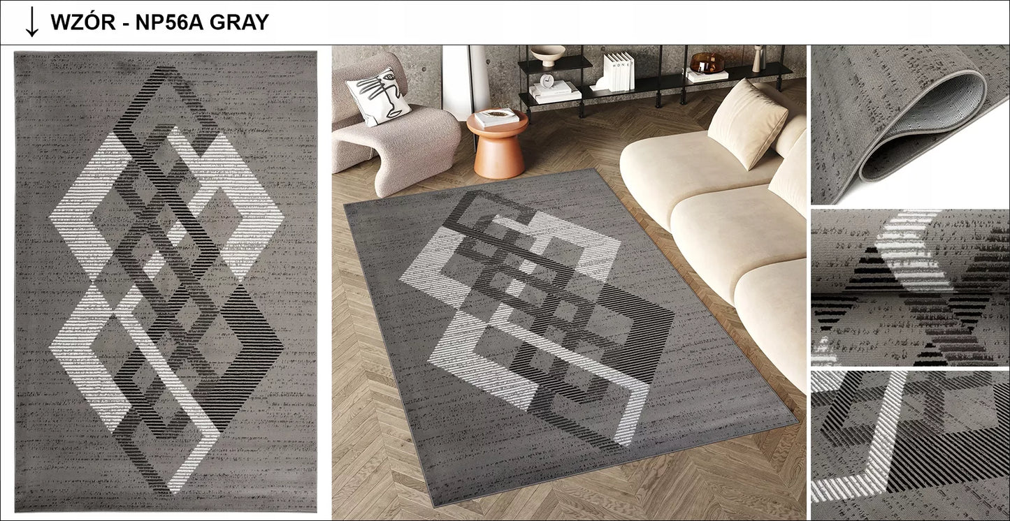 Kilimas LUXURY 160x220 BCF minkštas modernus elegantiškas madingas įvairių raštų