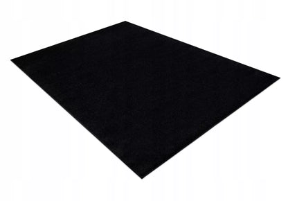 Svetainės, miegamojo kilimas PLUS juodas vientisas vienspalvis lygus 200x400 cm