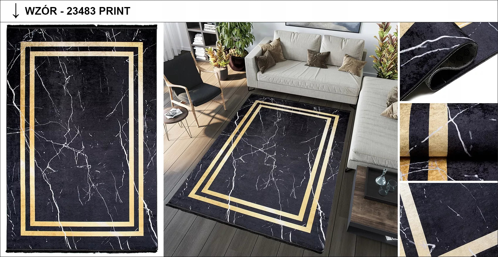 Kilimas TOSCANA 80x200 Madingas pramoninis loftinis