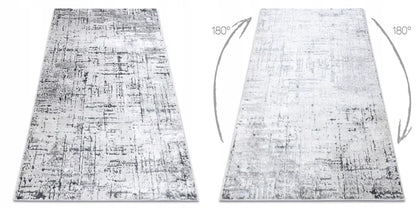 Modernus kilimas "Linie vintage" pilkos spalvos, struktūrinis, svetainei, 180x270 cm