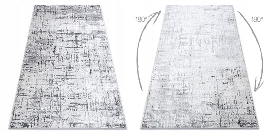 Modernus kilimas "Linie vintage" pilkos spalvos, struktūrinis, svetainei, 180x270 cm