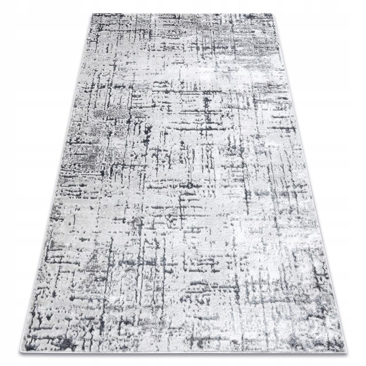 Modernus kilimas "Linie vintage" pilkos spalvos, struktūrinis, svetainei, 180x270 cm