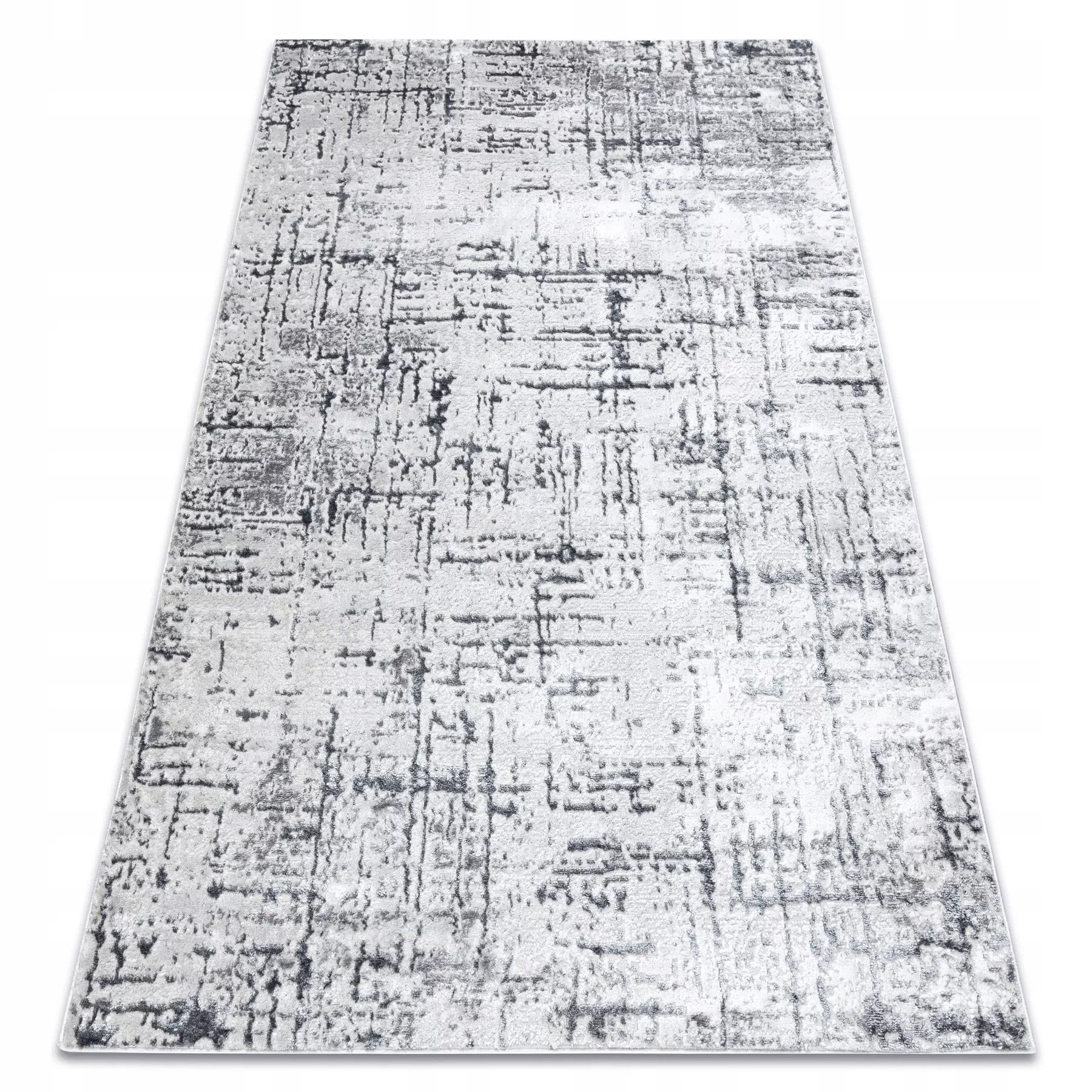 Modernus kilimas "Linie vintage" pilkos spalvos, struktūrinis, svetainei, 180x270 cm