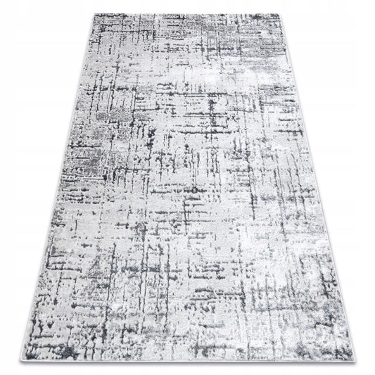 Modernus kilimas "Linie vintage" pilkos spalvos, struktūrinis, svetainei, 180x270 cm