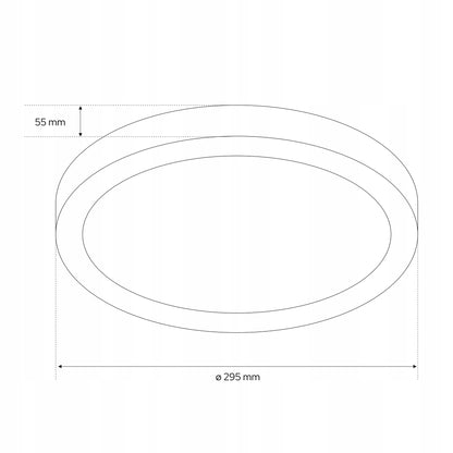 EDO Lubinis LED šviestuvas PERETI 18W 3000K IP44 Medinis 29,5cm