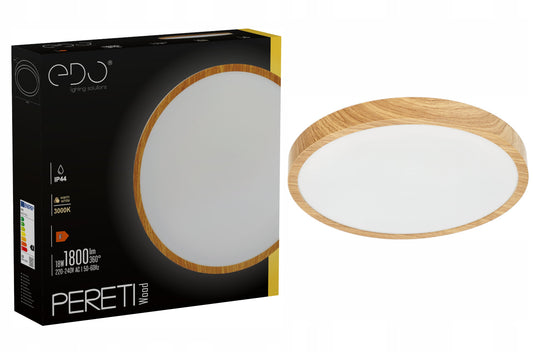 EDO Lubinis LED šviestuvas PERETI 18W 3000K IP44 Medinis 29,5cm