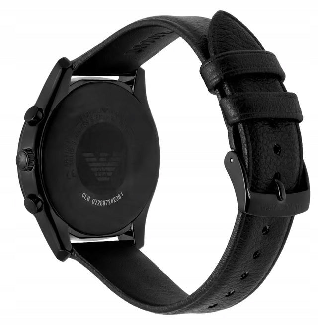 ELEGANTIŠKAS JUODAS VYRIŠKO LAIKRODŽIO EMPORIO ARMANI AR11583 ANTONIO + DĖŽUTĖ