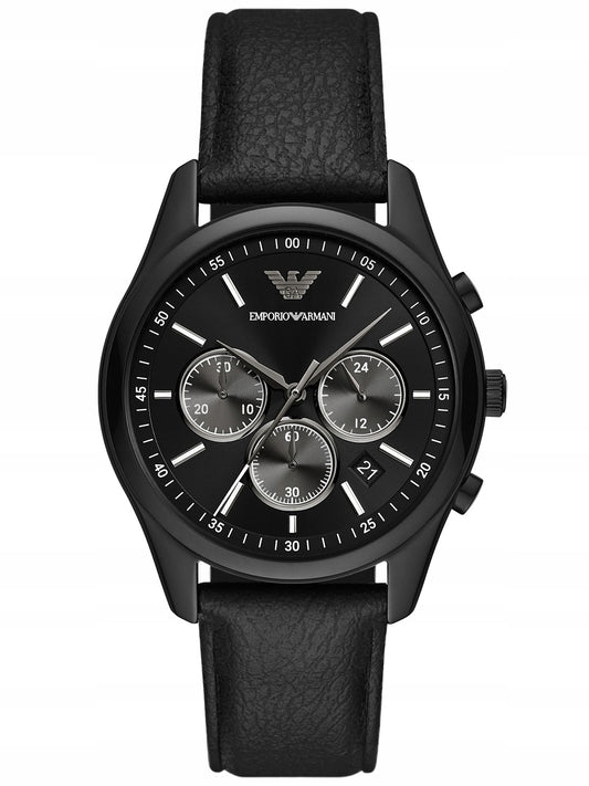 ELEGANTIŠKAS JUODAS VYRIŠKO LAIKRODŽIO EMPORIO ARMANI AR11583 ANTONIO + DĖŽUTĖ