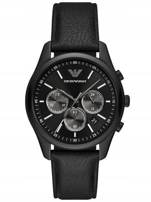ELEGANTIŠKAS JUODAS VYRIŠKO LAIKRODŽIO EMPORIO ARMANI AR11583 ANTONIO + DĖŽUTĖ