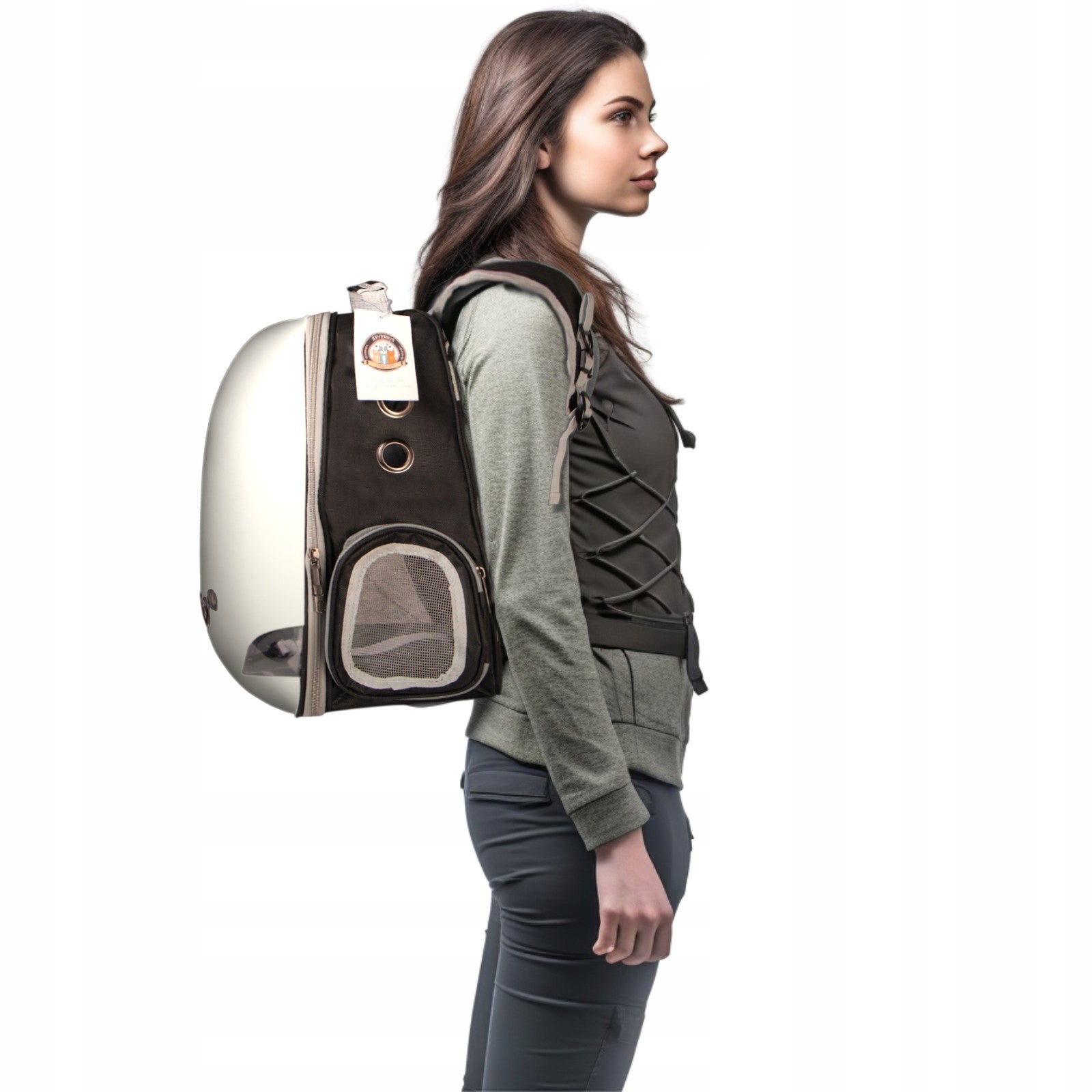 ELEGANTIŠKA KATĖS IR ŠUNŲ KUO TINĖ-TRANSPORTERIS SU PILNAI ATSIDARANČIU ATVERČIAMU DANGČIU