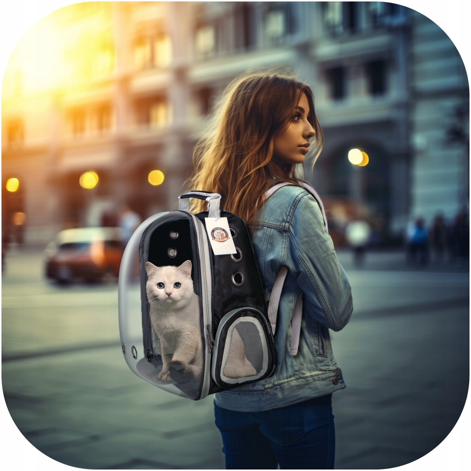 ELEGANTIŠKA KATĖS IR ŠUNŲ KUO TINĖ-TRANSPORTERIS SU PILNAI ATSIDARANČIU ATVERČIAMU DANGČIU