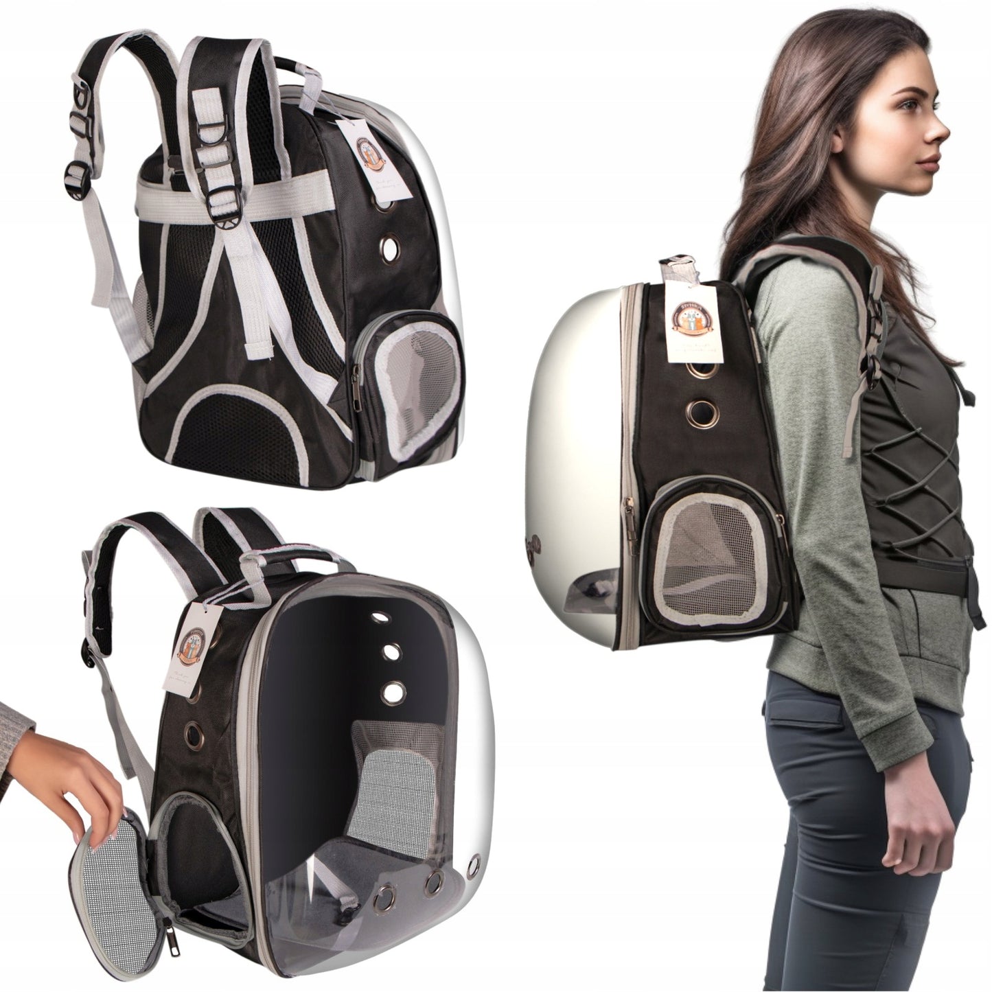 ELEGANTIŠKA KATĖS IR ŠUNŲ KUO TINĖ-TRANSPORTERIS SU PILNAI ATSIDARANČIU ATVERČIAMU DANGČIU