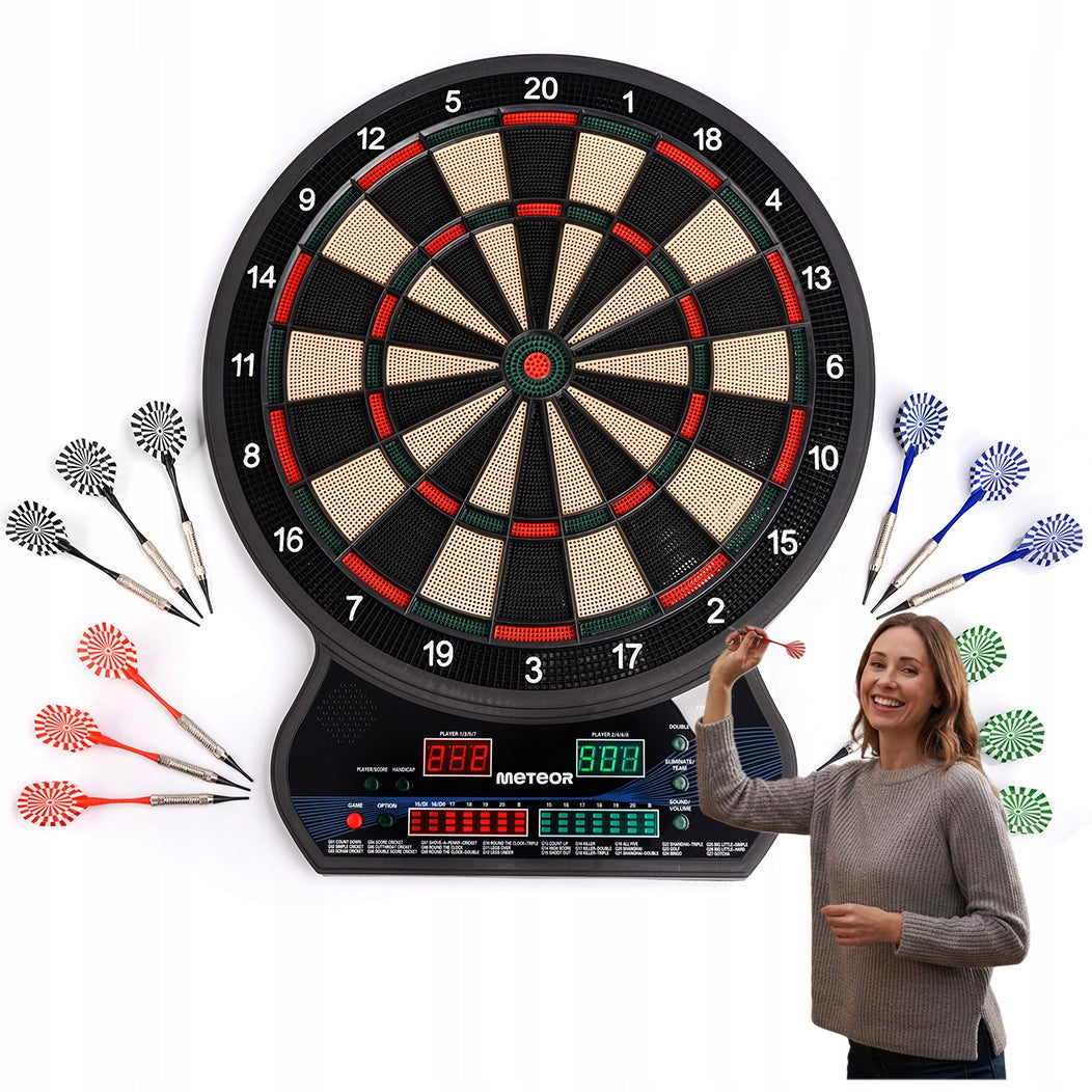 ELEKTRONINIS SMIGINIO TAIKINYS METEOR 4-LED 27 žaidimai 201 variantai 8 žaidėjai