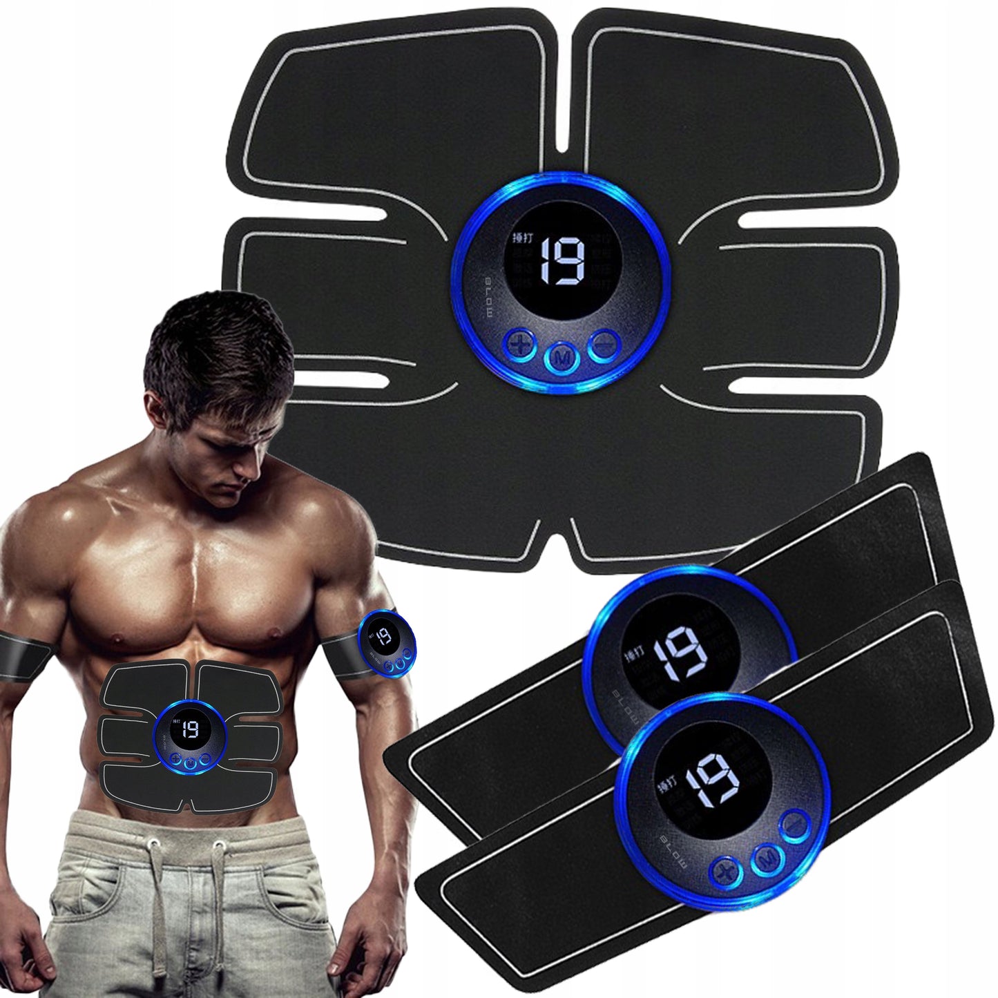 ELEKTROSTIMULIATORIUS EMS PILVO, NUGAROS, RANKŲ, SĖDMENŲ RAUMENŲ KOJŲ MASAŽUOKLIS 3X