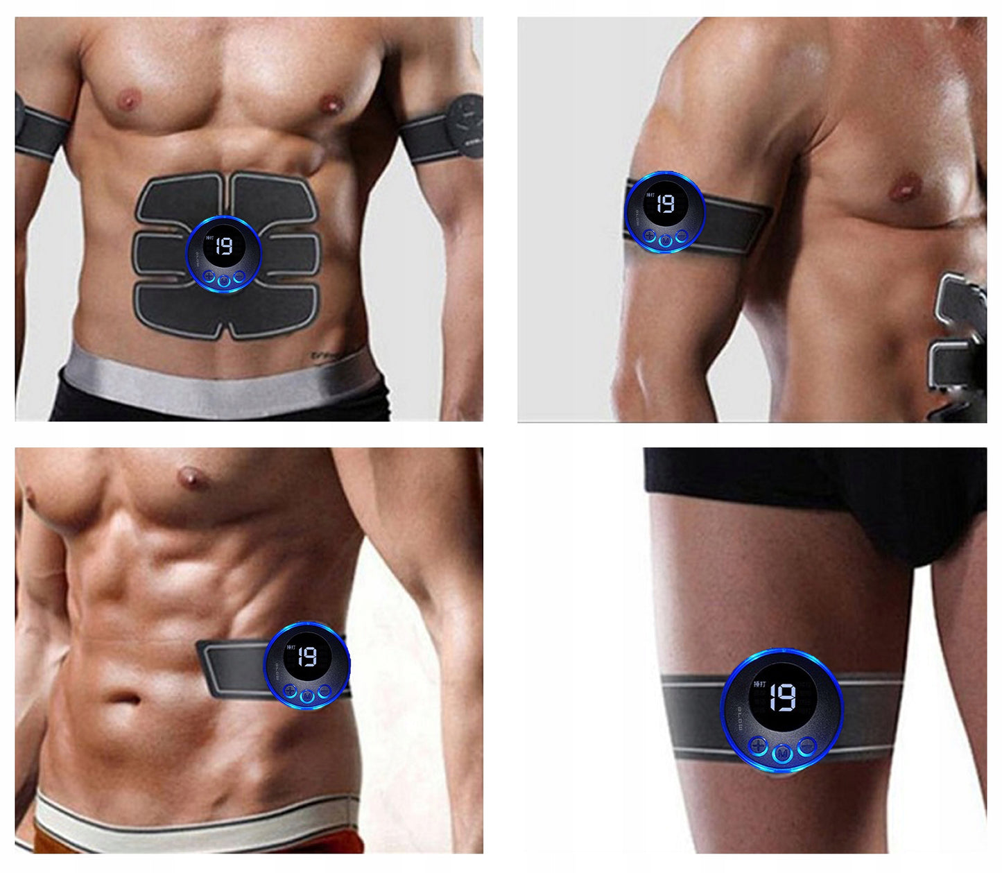 ELEKTROSTIMULIATORIUS EMS PILVO, NUGAROS, RANKŲ, SĖDMENŲ RAUMENŲ KOJŲ MASAŽUOKLIS 3X