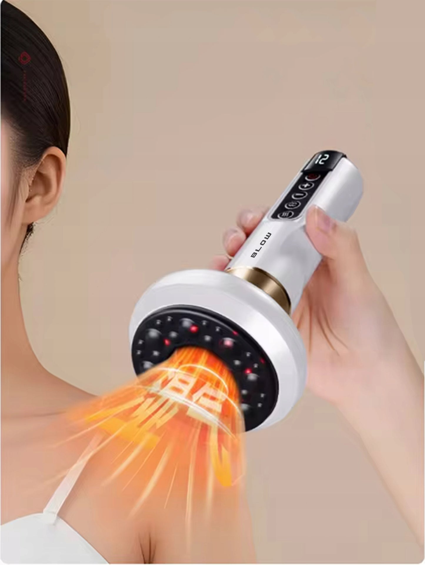 Elektrinis belaidis anticeliulitinis masažuoklis su šildymu