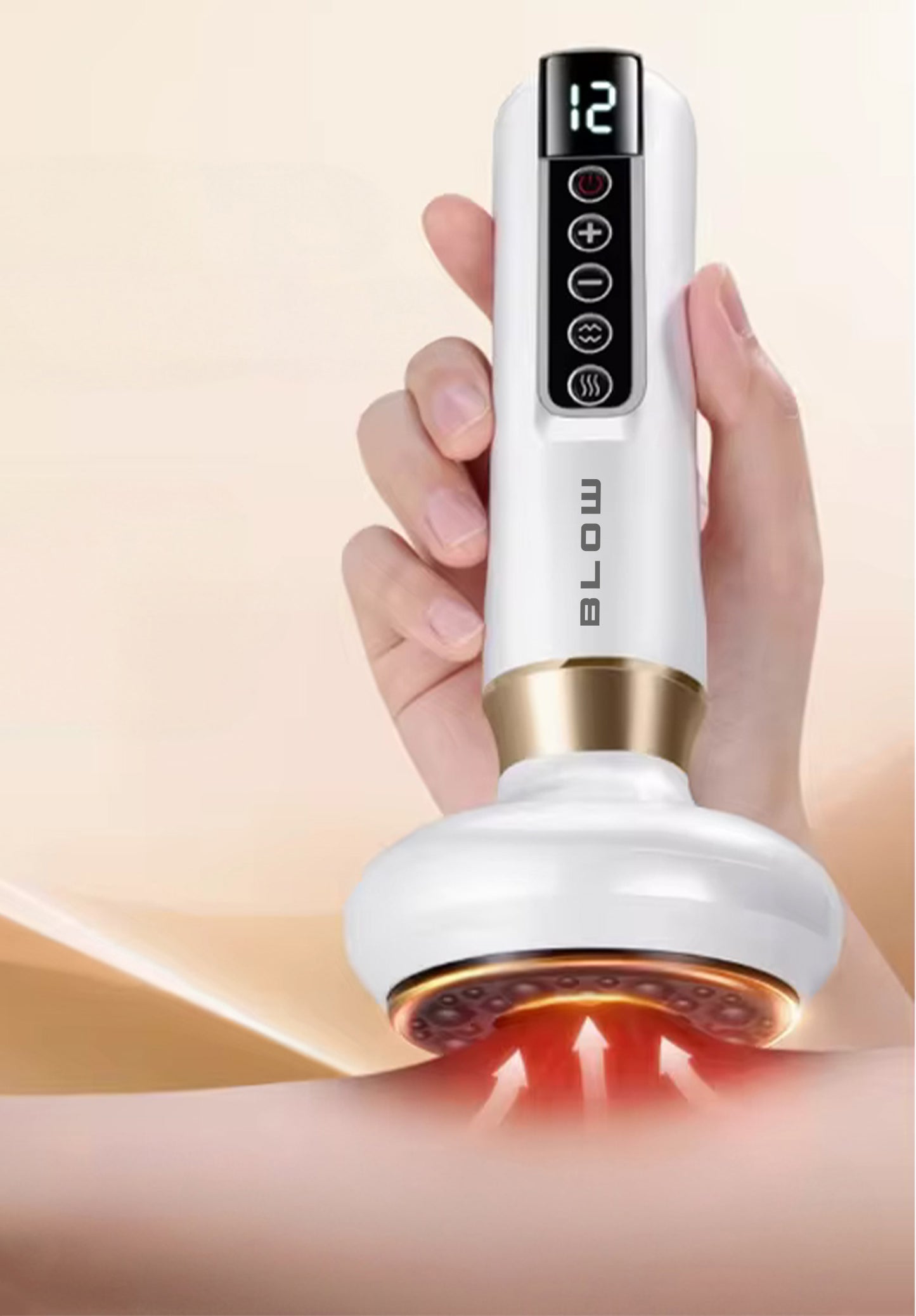 Elektrinis belaidis anticeliulitinis masažuoklis su šildymu