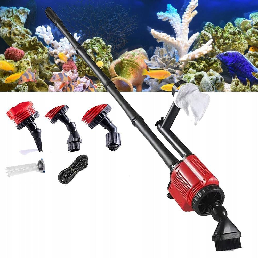 ELEKTRINIS AKVARIUMO VAKUUMINIS SIURBLYS 6 IN 1 ŽVYRO VALYMO RINKINYS