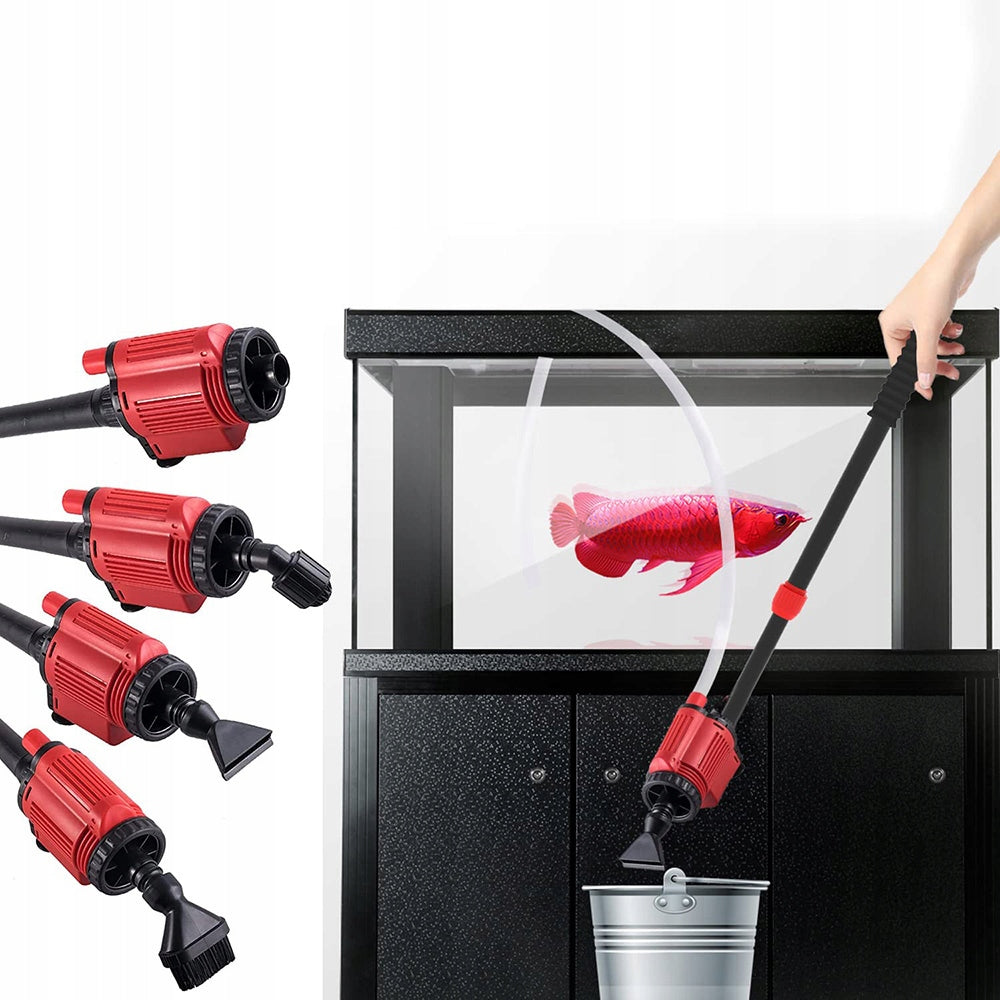 ELEKTRINIS AKVARIUMO VAKUUMINIS SIURBLYS 6 IN 1 ŽVYRO VALYMO RINKINYS