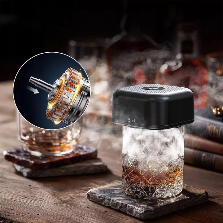 ELEKTRINĖ WHISKY SMOKER RŪKYMO RINKINYS SU GĖRIMŲ ĮRANKIAIS 6 SKONIAI