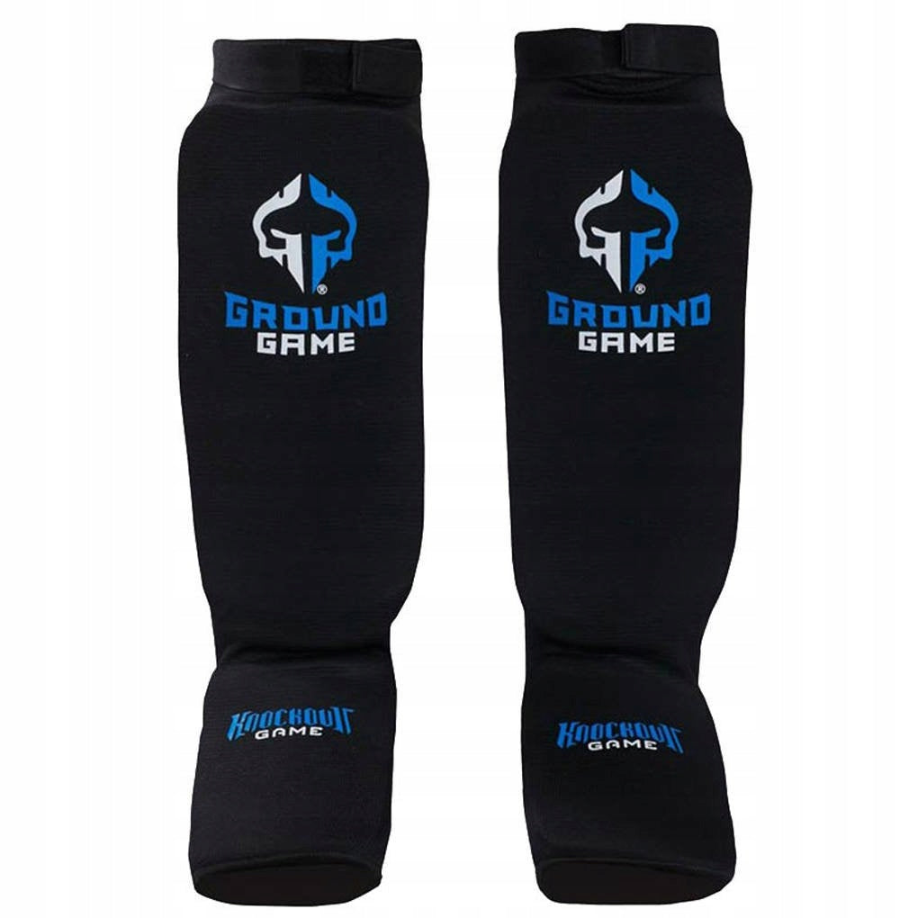 Lanksčios blauzdų apsaugos Ground Game Knockout Juodos XL