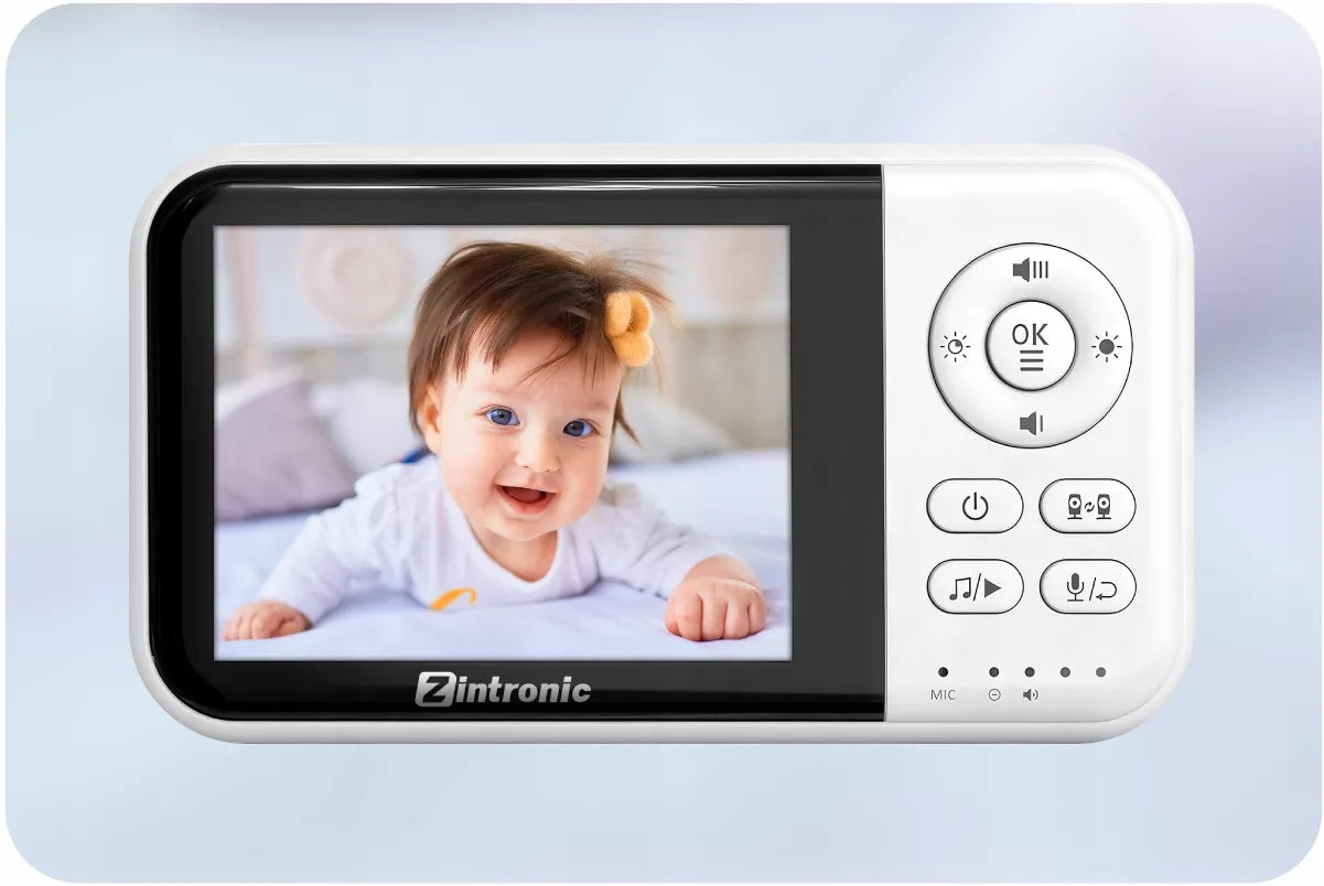 Elektroninė auklė Baby Monitor 3.2" Kamera + Ekranas | Tiesioginis vaizdas