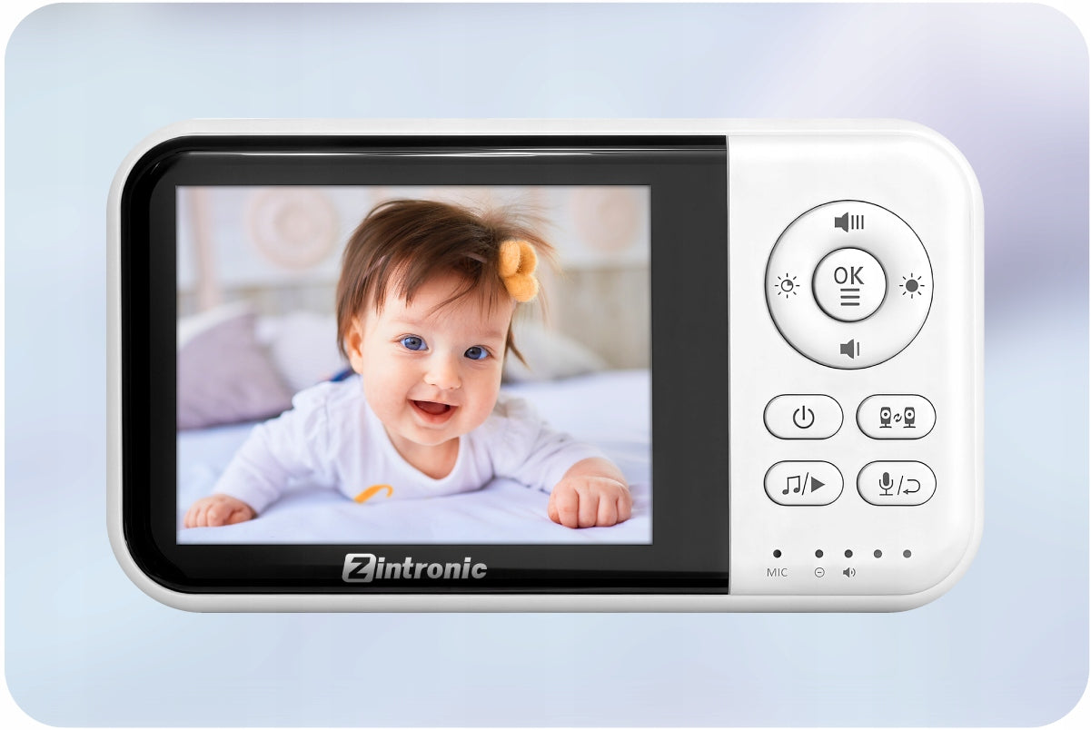Elektroninė auklė Baby Monitor 3.2" Kamera + Ekranas | Tiesioginis vaizdas