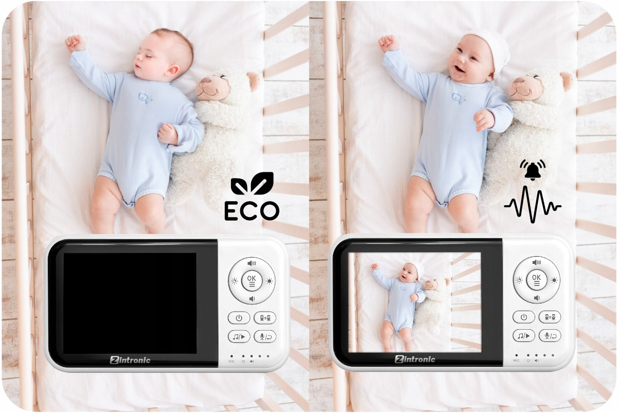 Elektroninė auklė Baby Monitor 3.2" Kamera + Ekranas | Tiesioginis vaizdas
