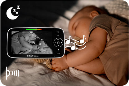 Elektroninė sukama kūdikio auklė "Baby Monitor" 5" kamera + ekranas tiesioginei peržiūrai