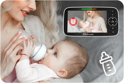 Elektroninė sukama kūdikio auklė "Baby Monitor" 5" kamera + ekranas tiesioginei peržiūrai