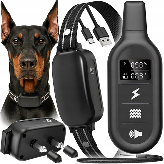 Elektrinė dresavimo apykaklė šuniui 800M vandeniui atspari, su nuotolinio valdymo pulteliu, DIDELĖ BATERIJA