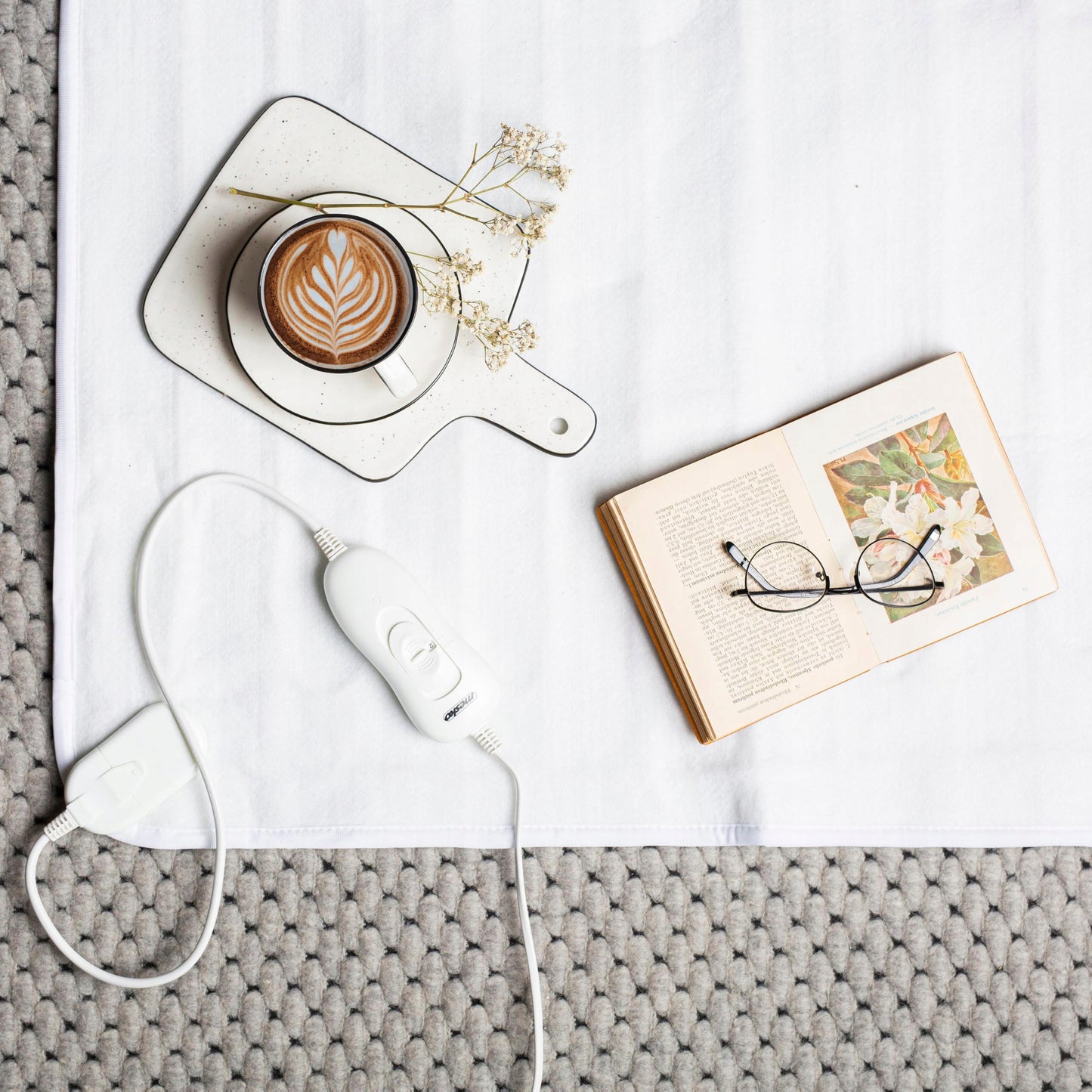 Elektrinė pakloto antklodė laikmatis 80x150cm LCD reguliuojama Skalbiama