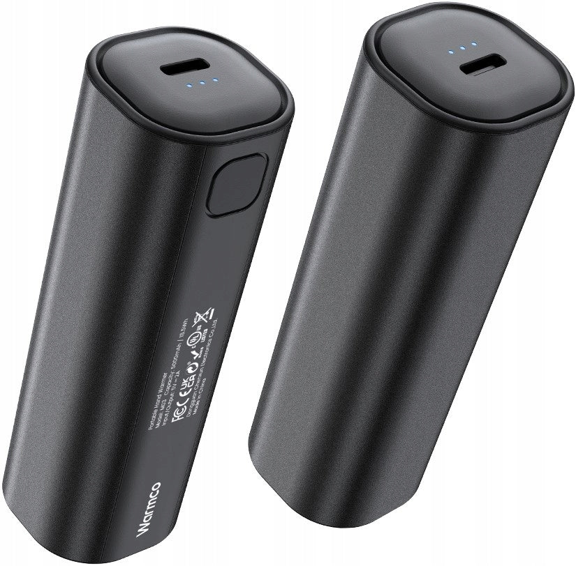 Elektrinis rankų šildytuvas su USB C Powerbank 2x 5000mAh Warmco M02