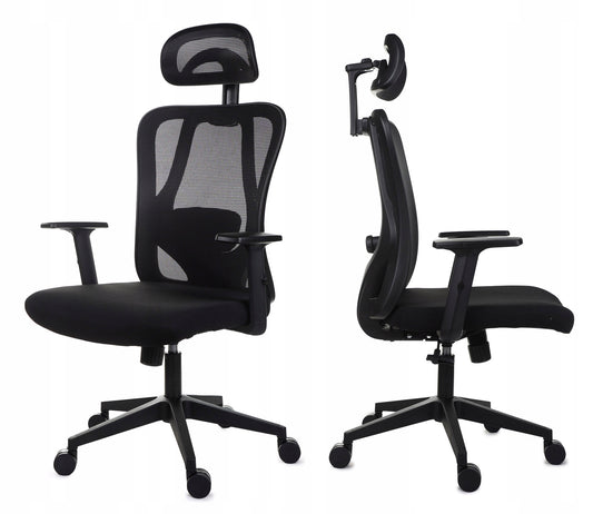 Ergonomiška biuro kėdė FXB004 su reguliuojamais porankiais ir galvos atrama, BHP