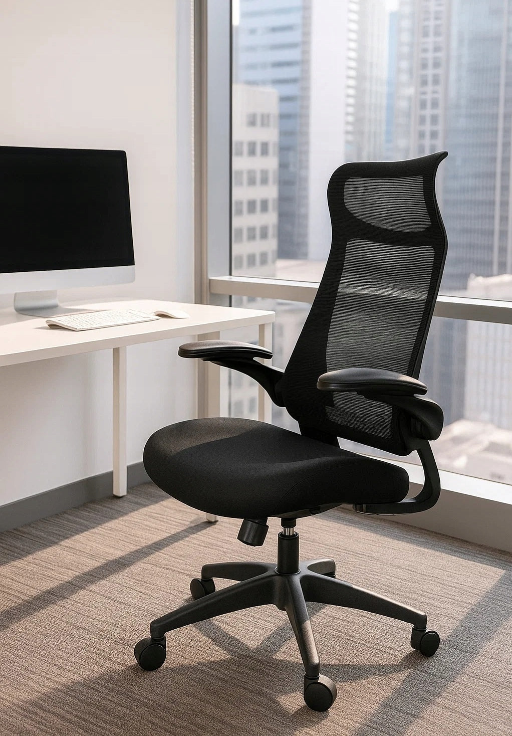 Ergonomiška biuro kėdė GIOSEDIO FHX004 su reguliuojamais porankiais, BHP