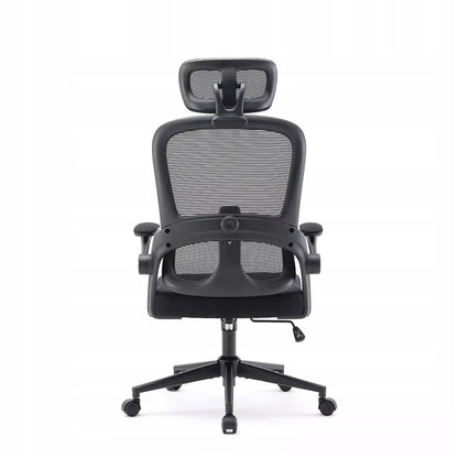 Ergonomiška biuro kėdė, juoda Spacetronik, atrama nugarai