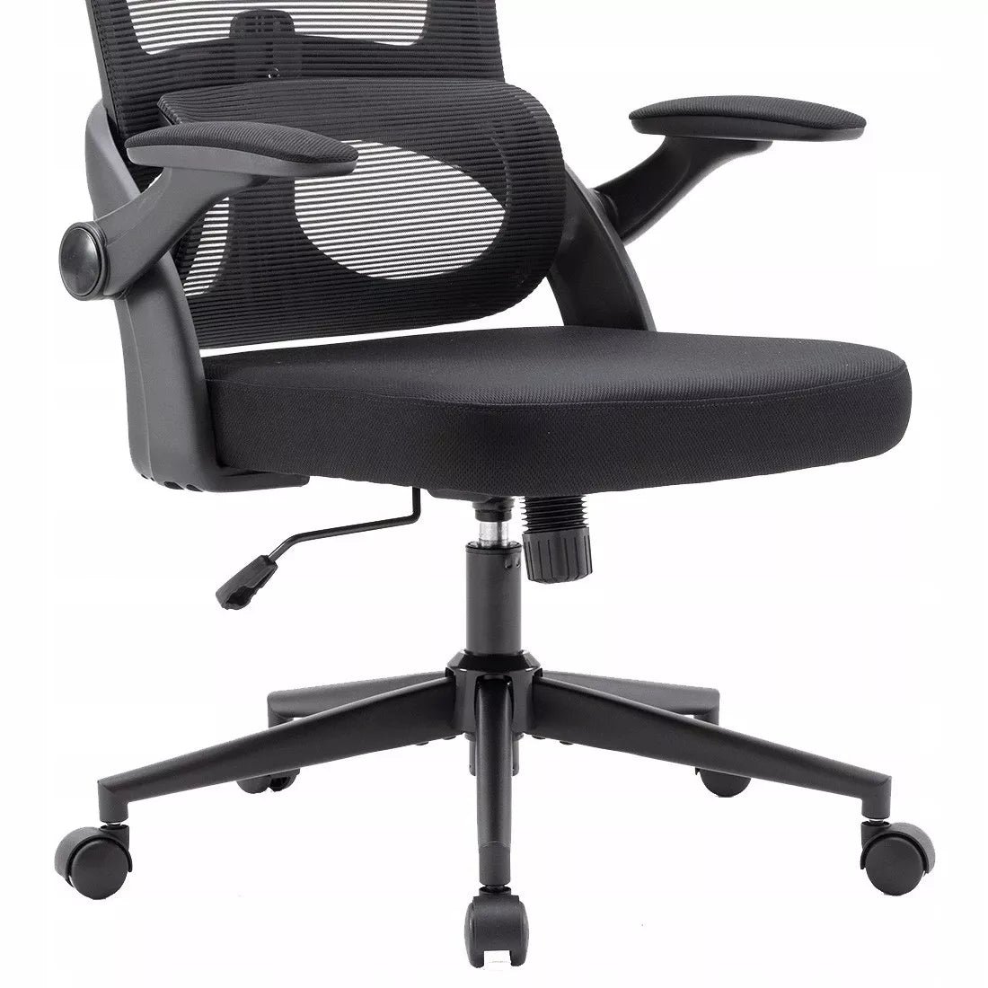 Ergonomiška biuro kėdė, juoda Spacetronik, atrama nugarai
