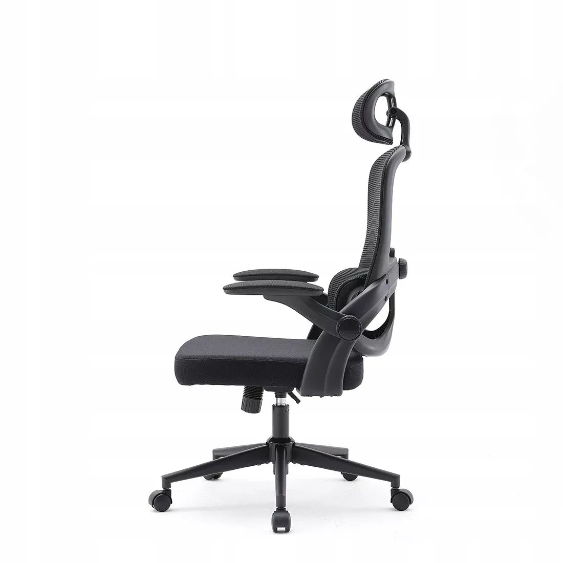 Ergonomiška biuro kėdė, juoda Spacetronik, atrama nugarai