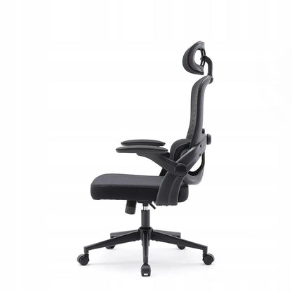 Ergonomiška biuro kėdė, juoda Spacetronik, atrama nugarai