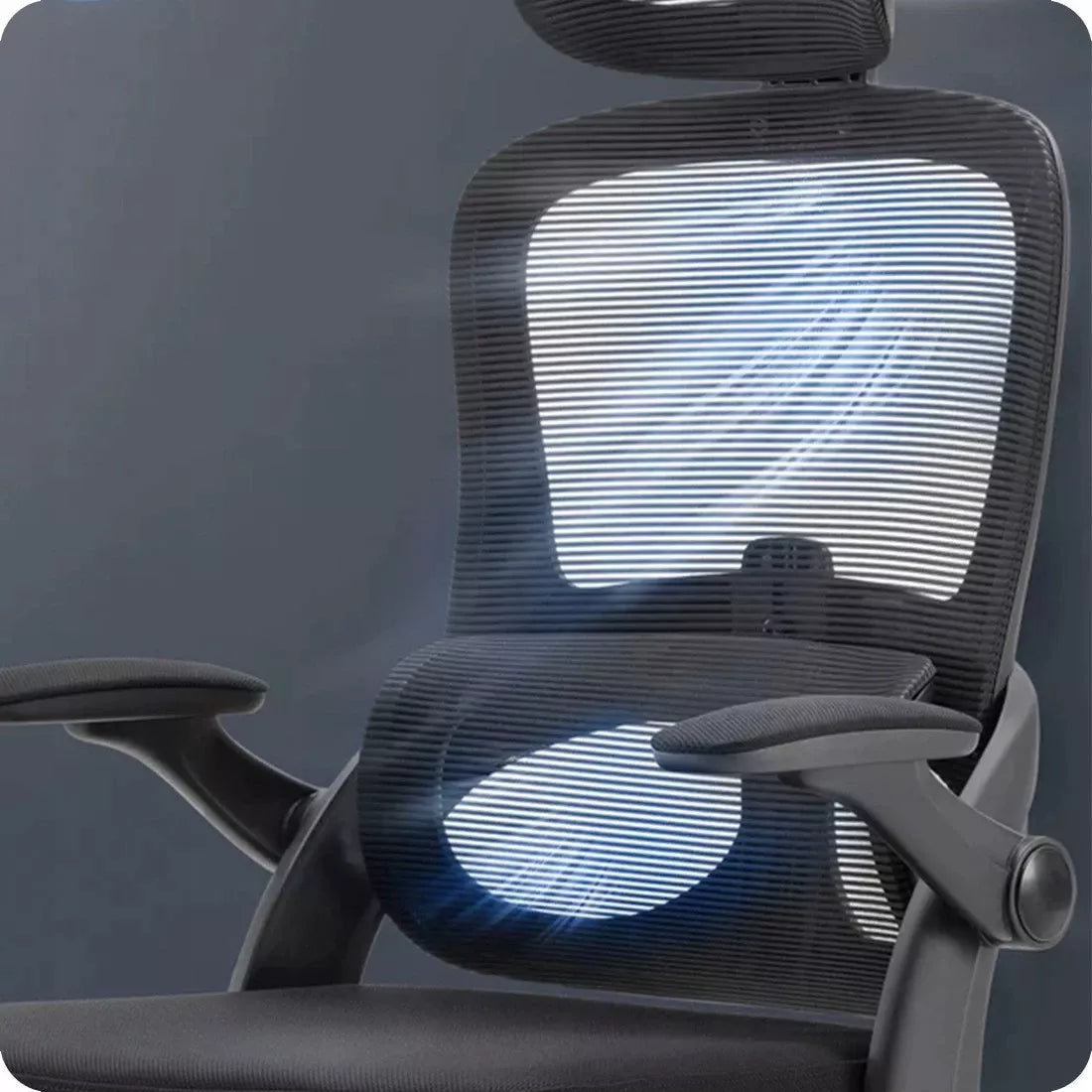 Ergonomiška biuro kėdė, juoda Spacetronik, atrama nugarai