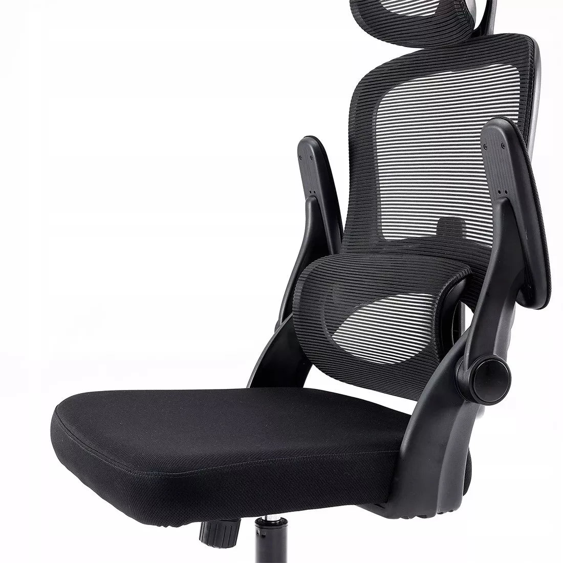 Ergonomiška biuro kėdė, juoda Spacetronik, atrama nugarai