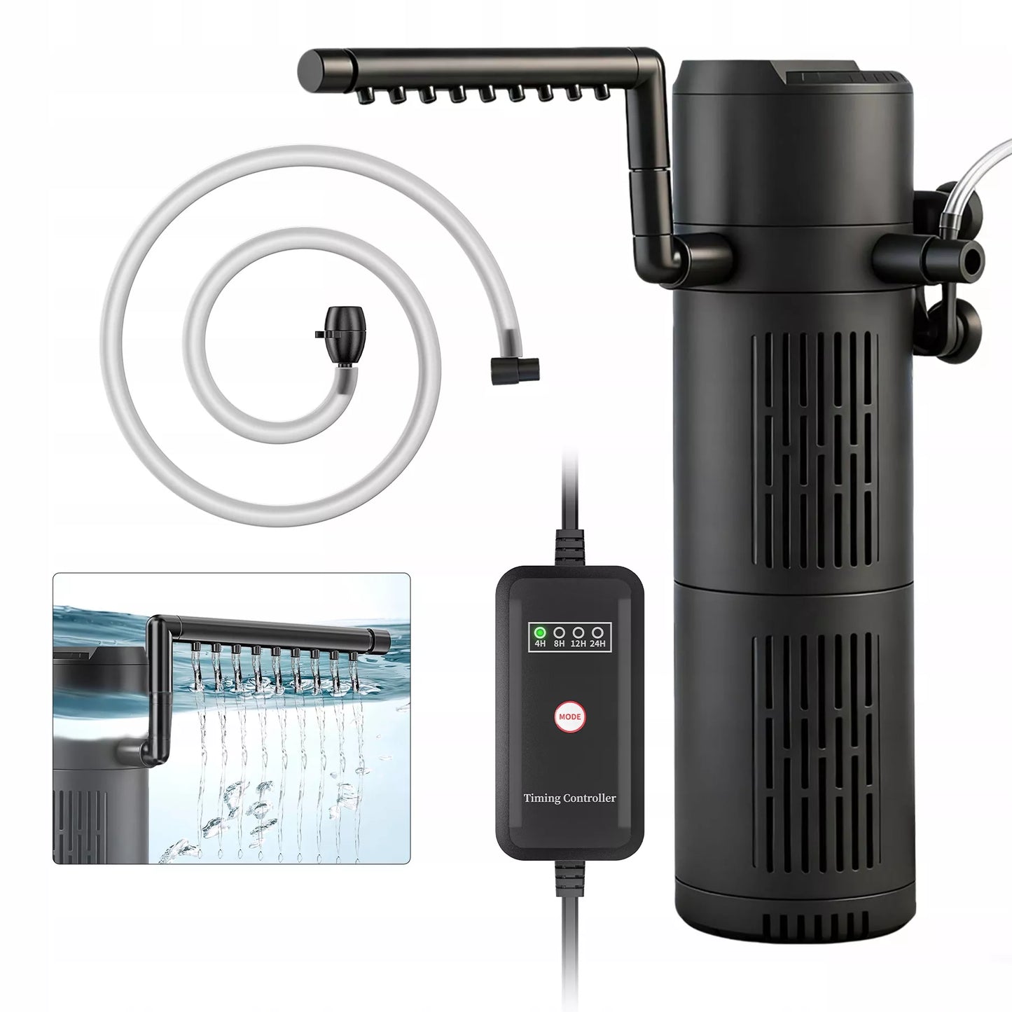 VIDINIS AKVARIUMO FILTRAS iki 150 L 5 IN 1 SU UV-C LEMPA 500 l/h